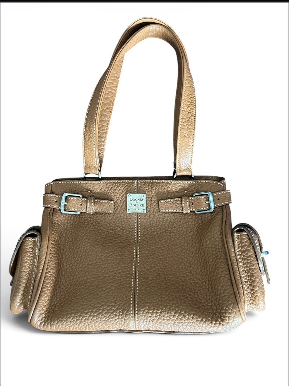 Dooney & Bourke Pebbled Leather Shoulder Bag in Tan